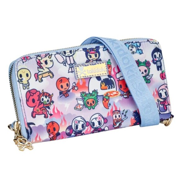 Tokidoki Naughty or Nice Long Wallet w/ Crossbody Adjustable Removable Strap NWT - Picture 4 of 6